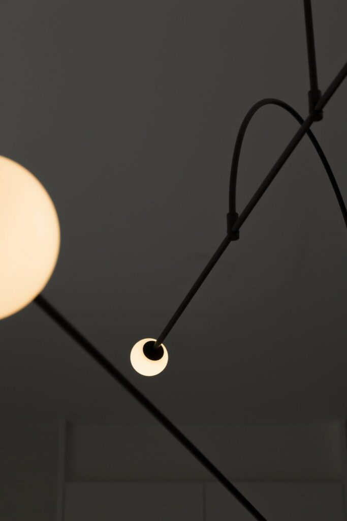 Mobile Chandeliers by Michael Anastassiades | Minimalist Lamp Design