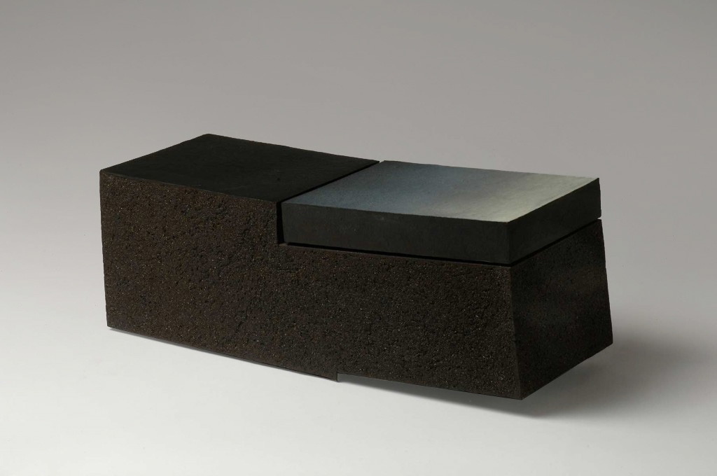 About the Geometric Passion, 46 x 17,5 x 16,5 cm, Stoneware with calcined clay, decorated with engobe and glaze, 2012