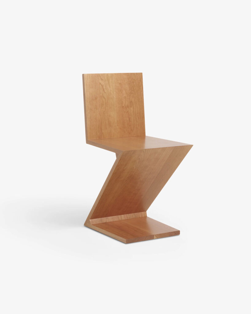 Gerrit Rietveld, Zig-Zag Chair, 1932 © Image Courtesy Rietveld Originals