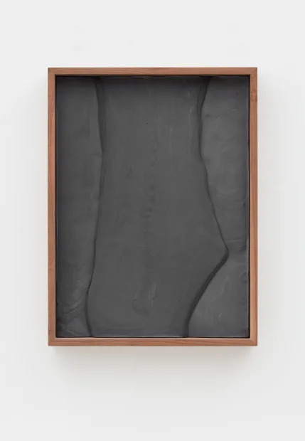 Anthony Pearson, Untitled (Plaster Positive), 2015, pigmented hydrocal in walnut frame, 72.4 x 54.9 x 8.9 cm © The Artist, Photography by Lee Thompson via Jason Haam