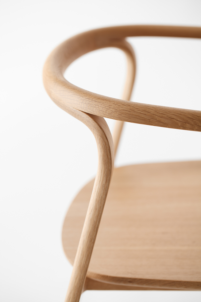 A detailshot - Nendo designed the minimalist Armchair