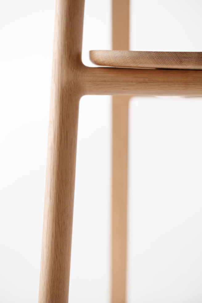 A detailshot - Nendo designed the minimalist Armchair