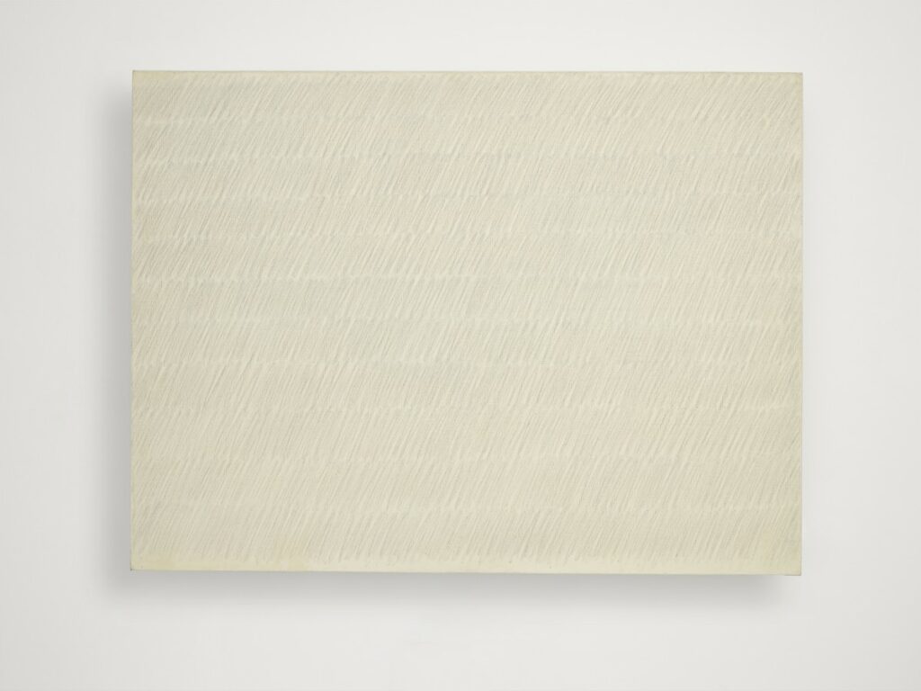 Ecriture (描法) No. 30–74, 1974, Pencil and oil on canvas, 97.2 × 130 cm