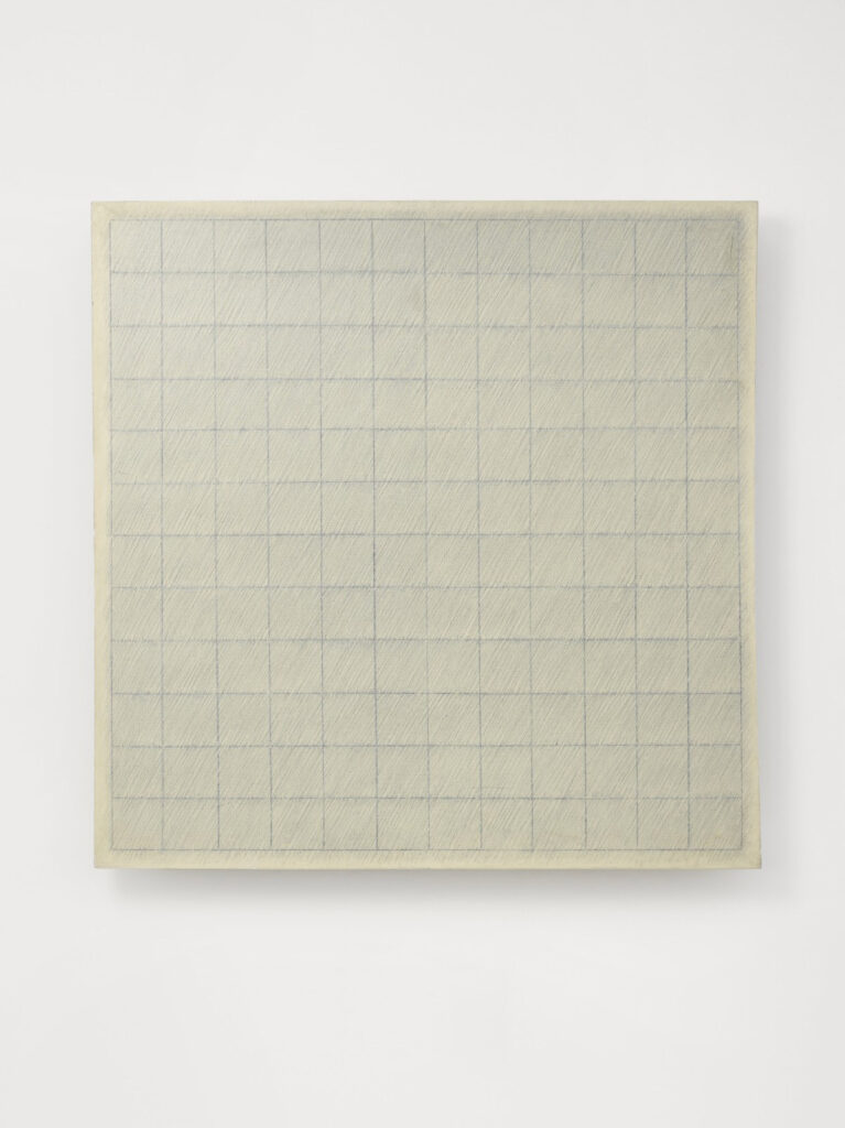 Ecriture (描法) No. 8–69, 1969, Pencil and oil on canvas, 130 × 130 cm 