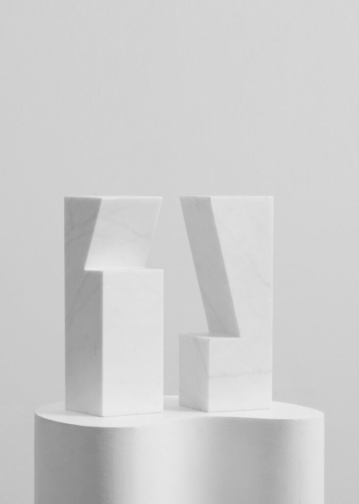 Abstract geometric sculptures by Dominic McHenry