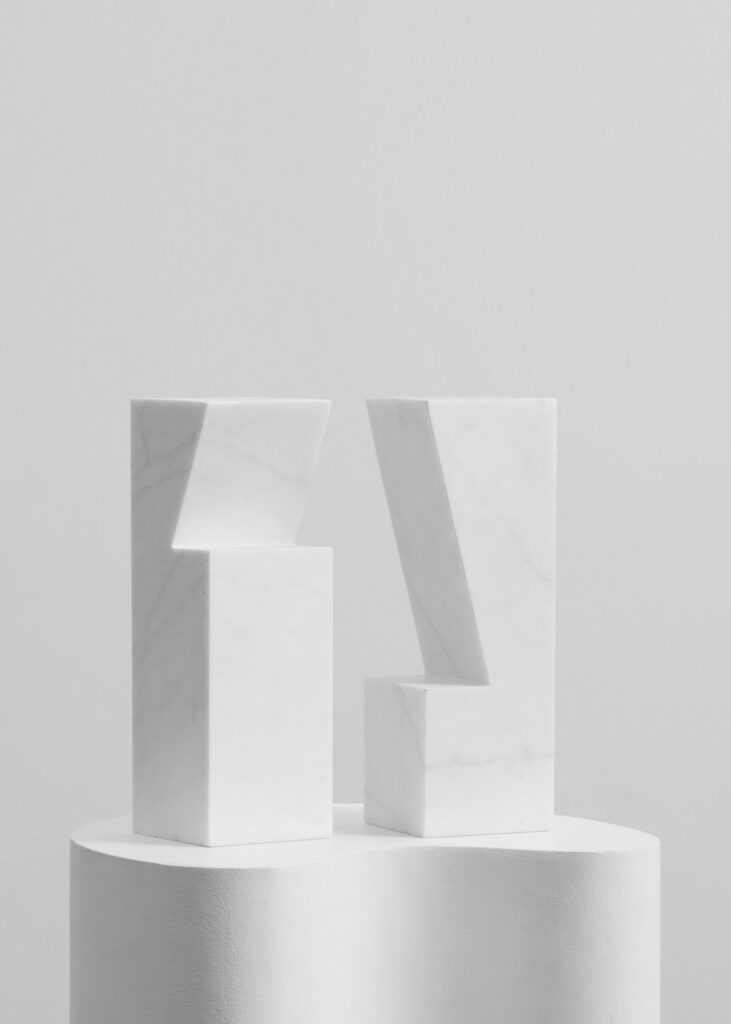 Abstract geometric sculptures by Dominic McHenry