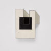 Minimalist Wall Sculpture in White and Black by Ted Larsen, Holy Hell