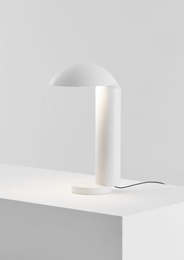 White Minimalist Table Lamp "Abyss" by FROM LIGHTING