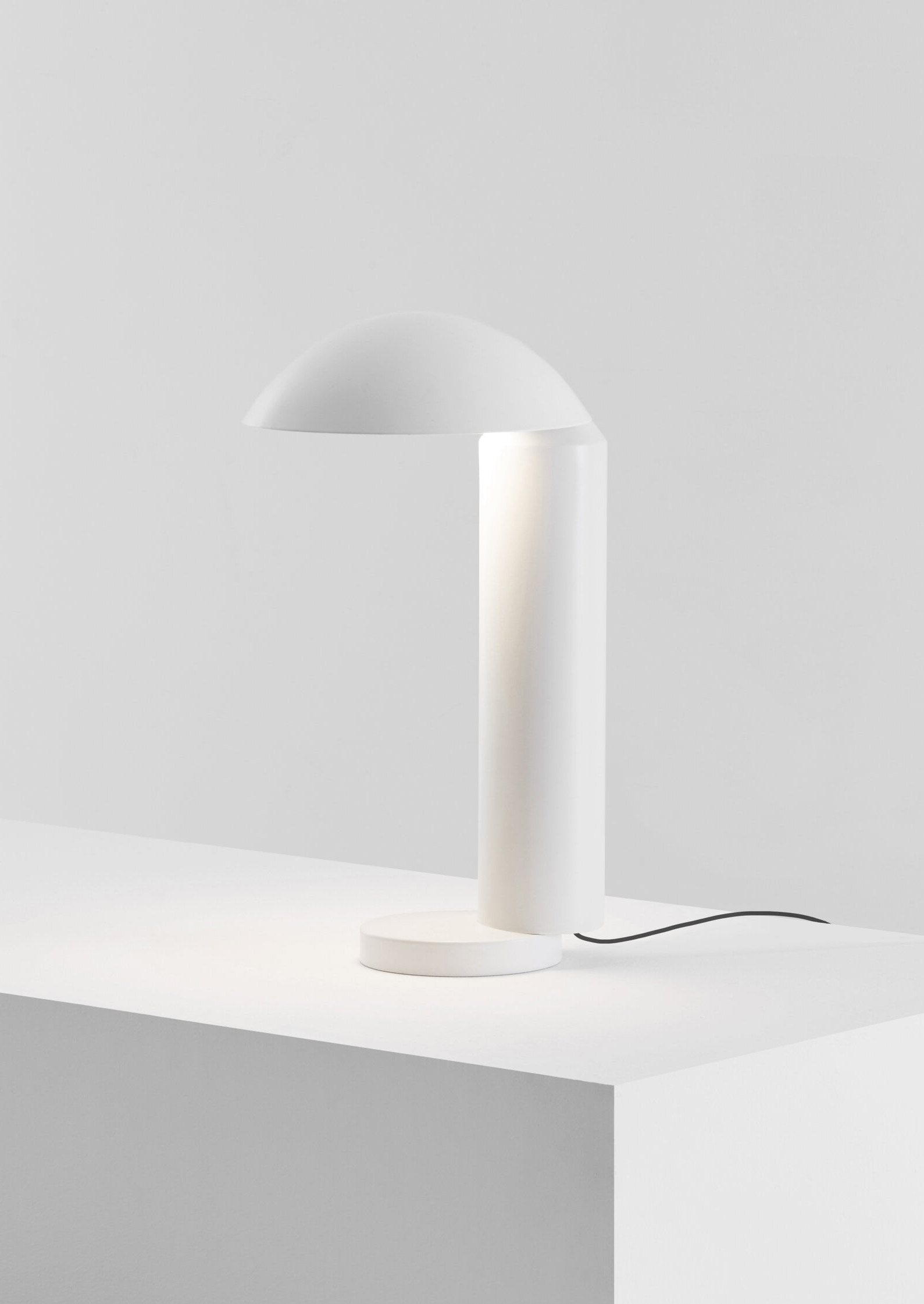 White Minimalist Table Lamp "Abyss" by FROM LIGHTING
