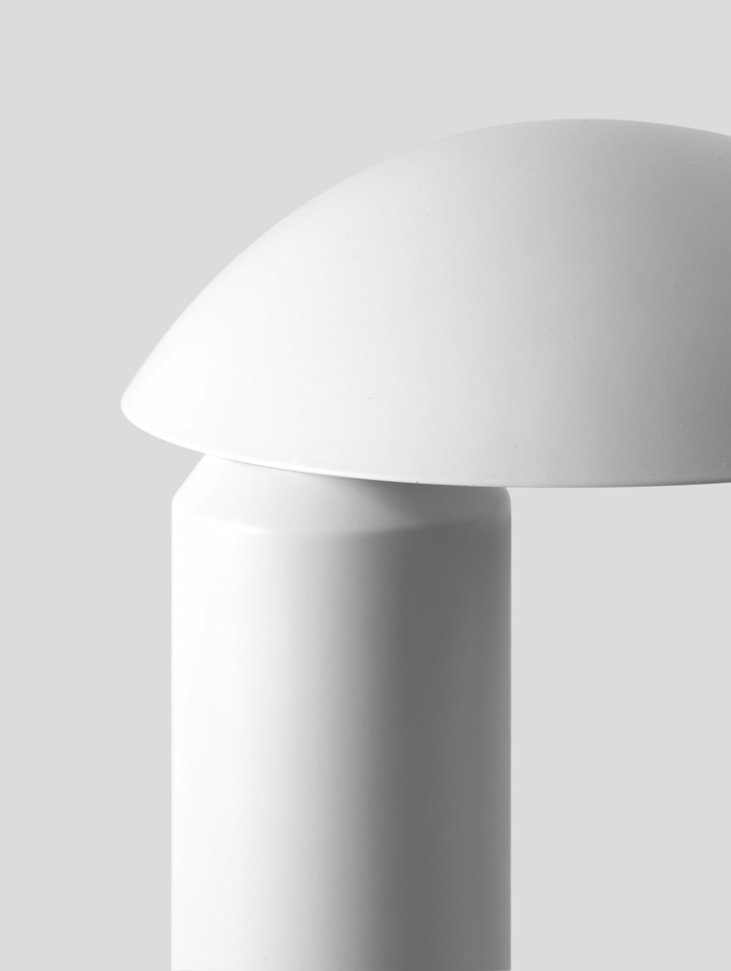 Detail of White Minimalist Table Lamp "Abyss" by FROM LIGHTING