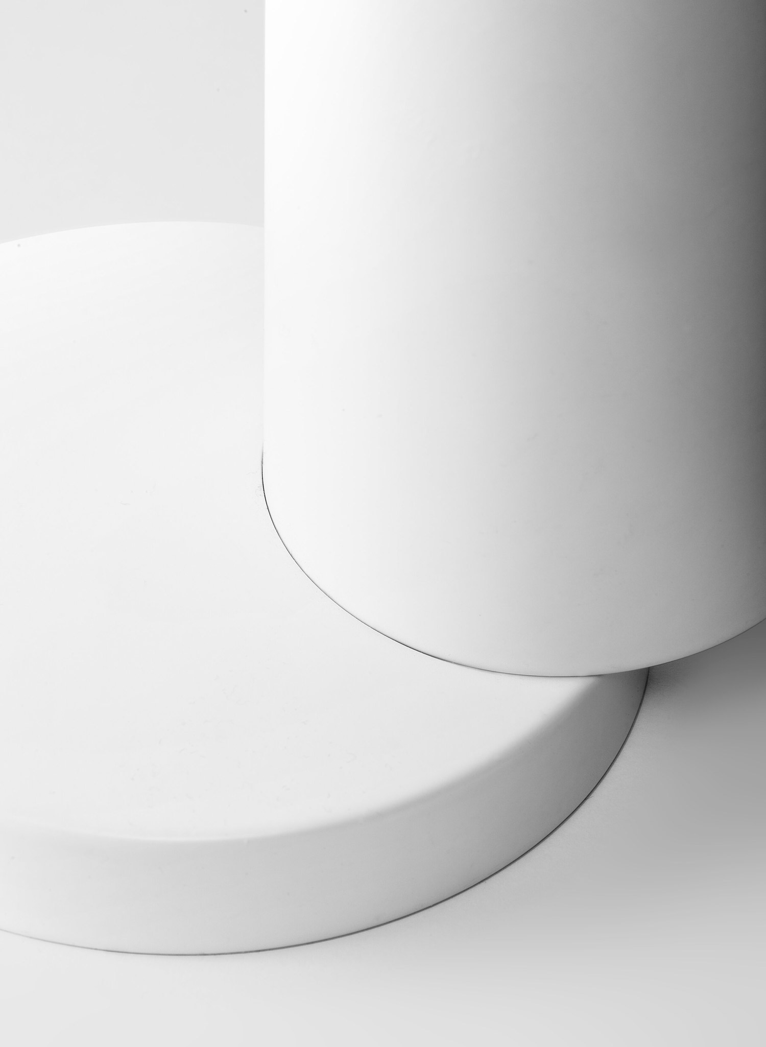 Detail of White Minimalist Table Lamp "Abyss" by FROM LIGHTING