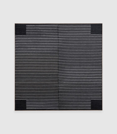 Brent Wadden, Untitled, 2018, handwoven fibers, wool, cotton and acrylic on canvas, 232 cm × 232 cm × 4 cm © Brent Wadden via Pace Gallery