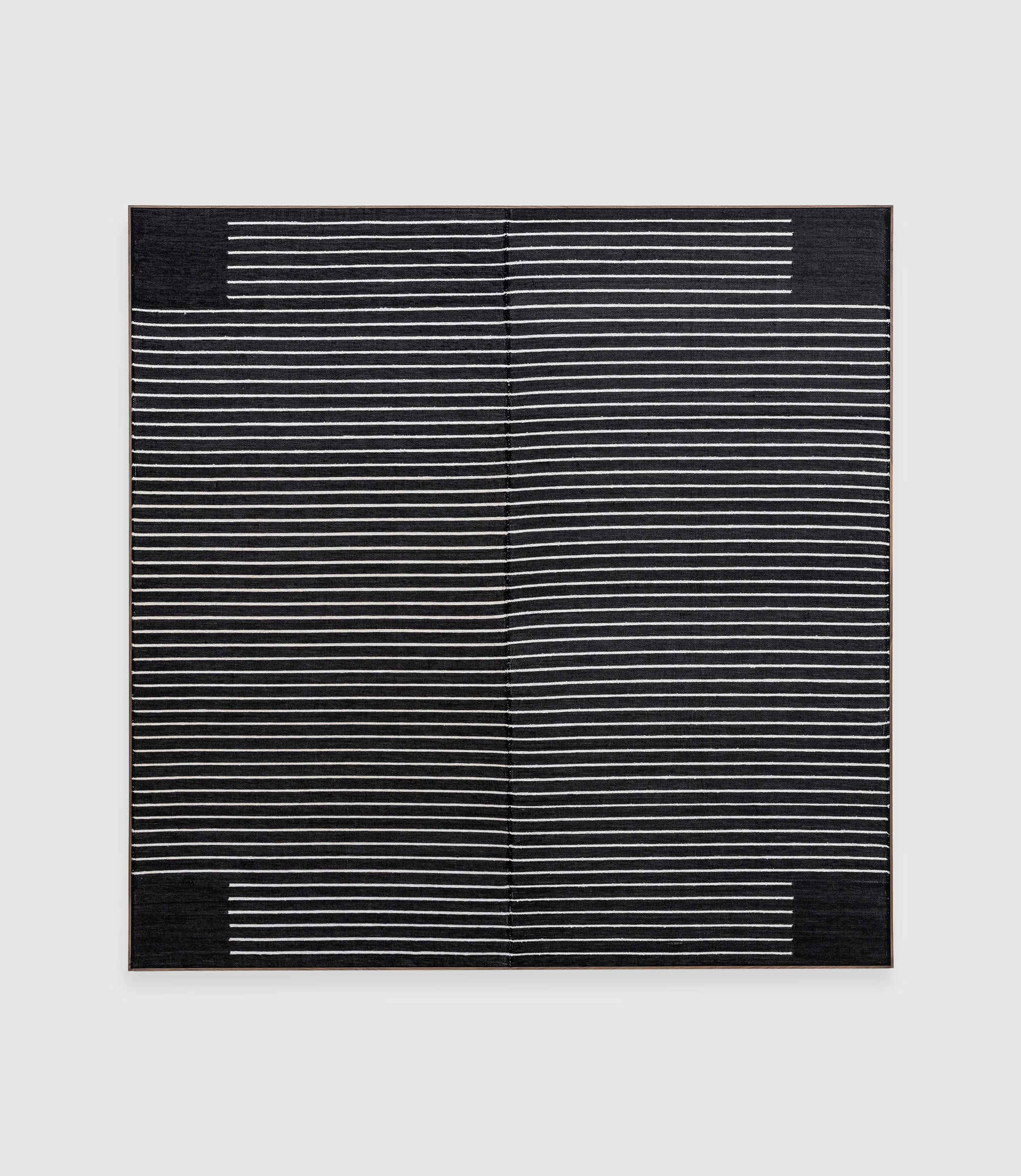 Brent Wadden, Untitled, 2018, handwoven fibers, wool, cotton and acrylic on canvas, 232 cm × 232 cm × 4 cm © Brent Wadden via Pace Gallery