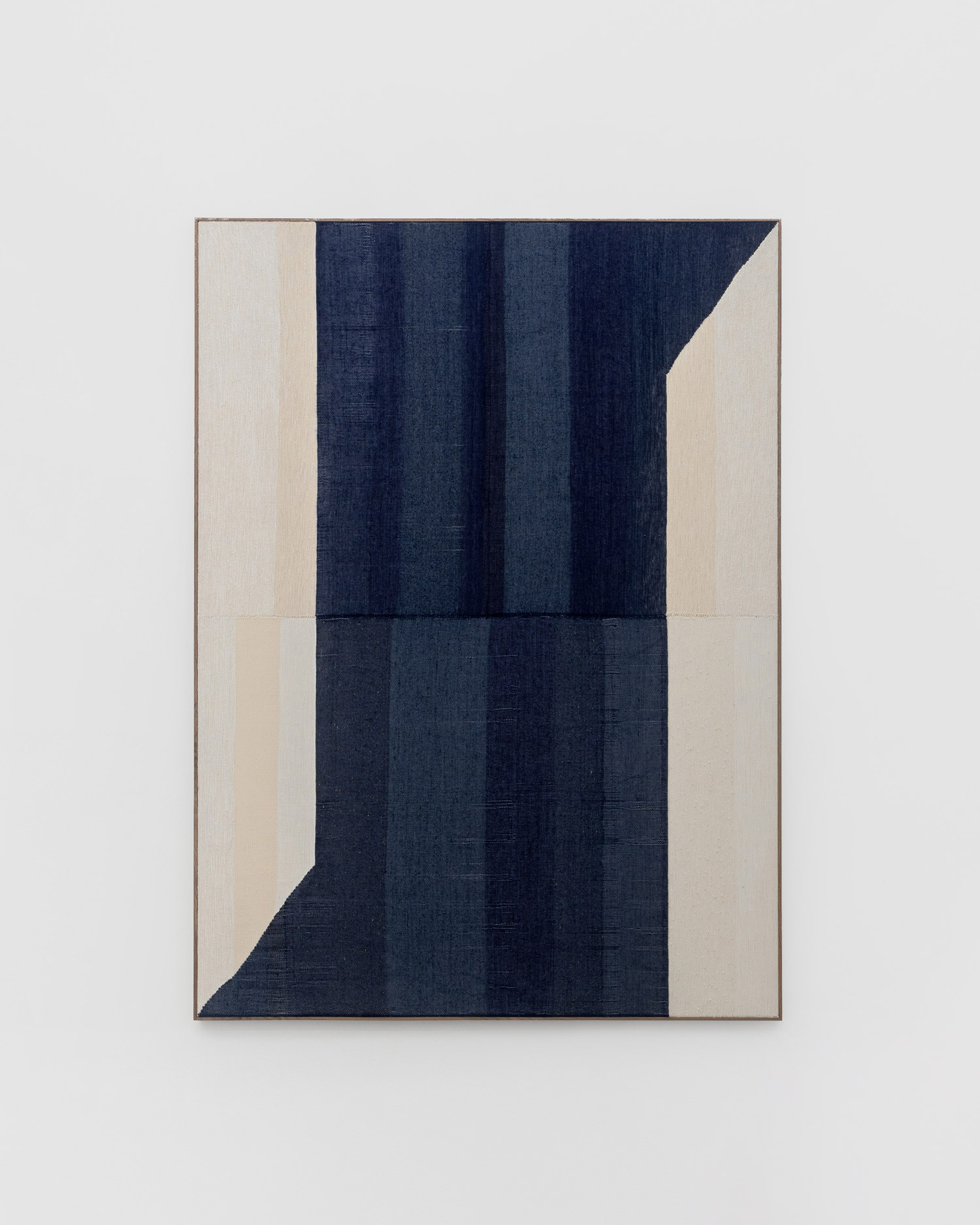 Brent Wadden, Untitled, 2021, Hand woven fibers, wool, cotton and acrylic on canvas, 222 x 162 cm © The Artist via Gallery Almine Rech