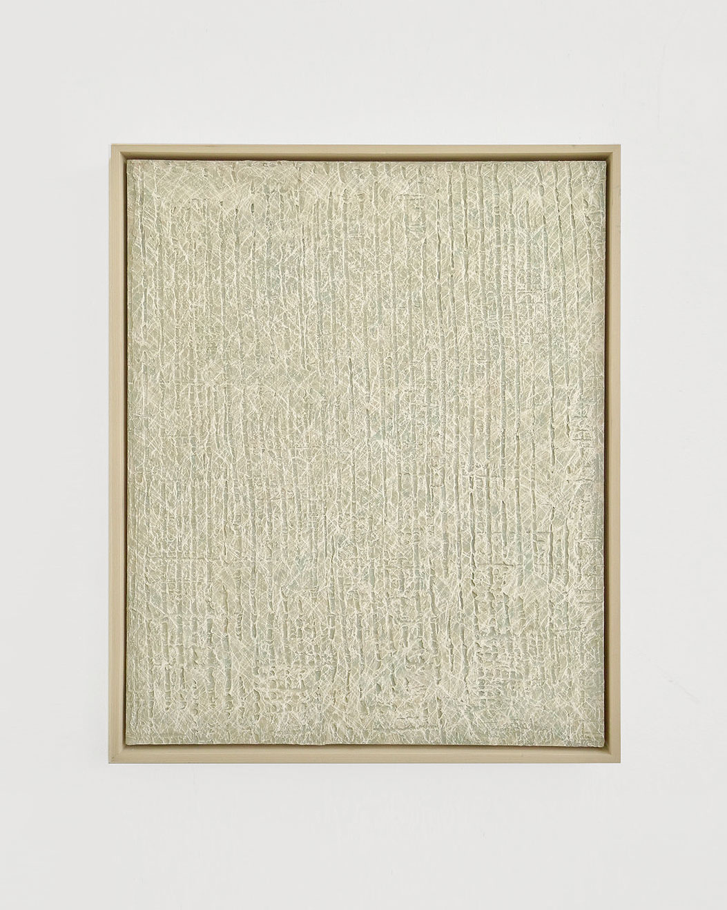 Woo Byoung Yun, Superposition No.23-02-191, 2023, Plaster & gouache on wood panel 65.1 x 53.0 cm