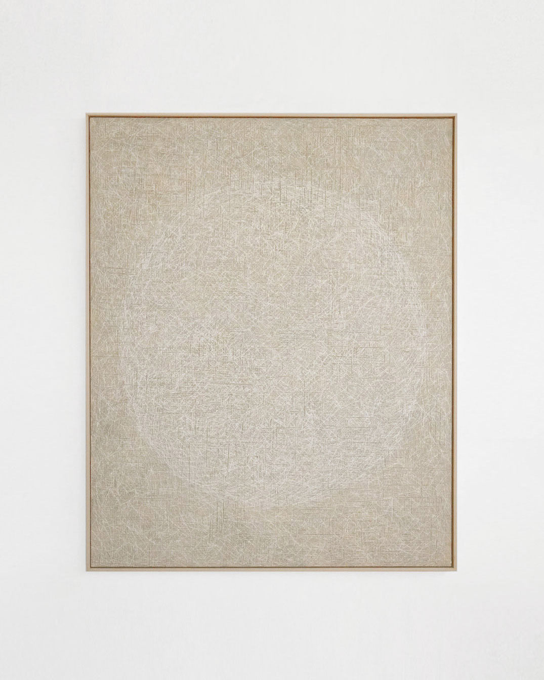 Woo Byoung Yun, Superposition No.23-02-186, 2023, Plaster & gouache on wood panel, 163.2 x 130.3 cm