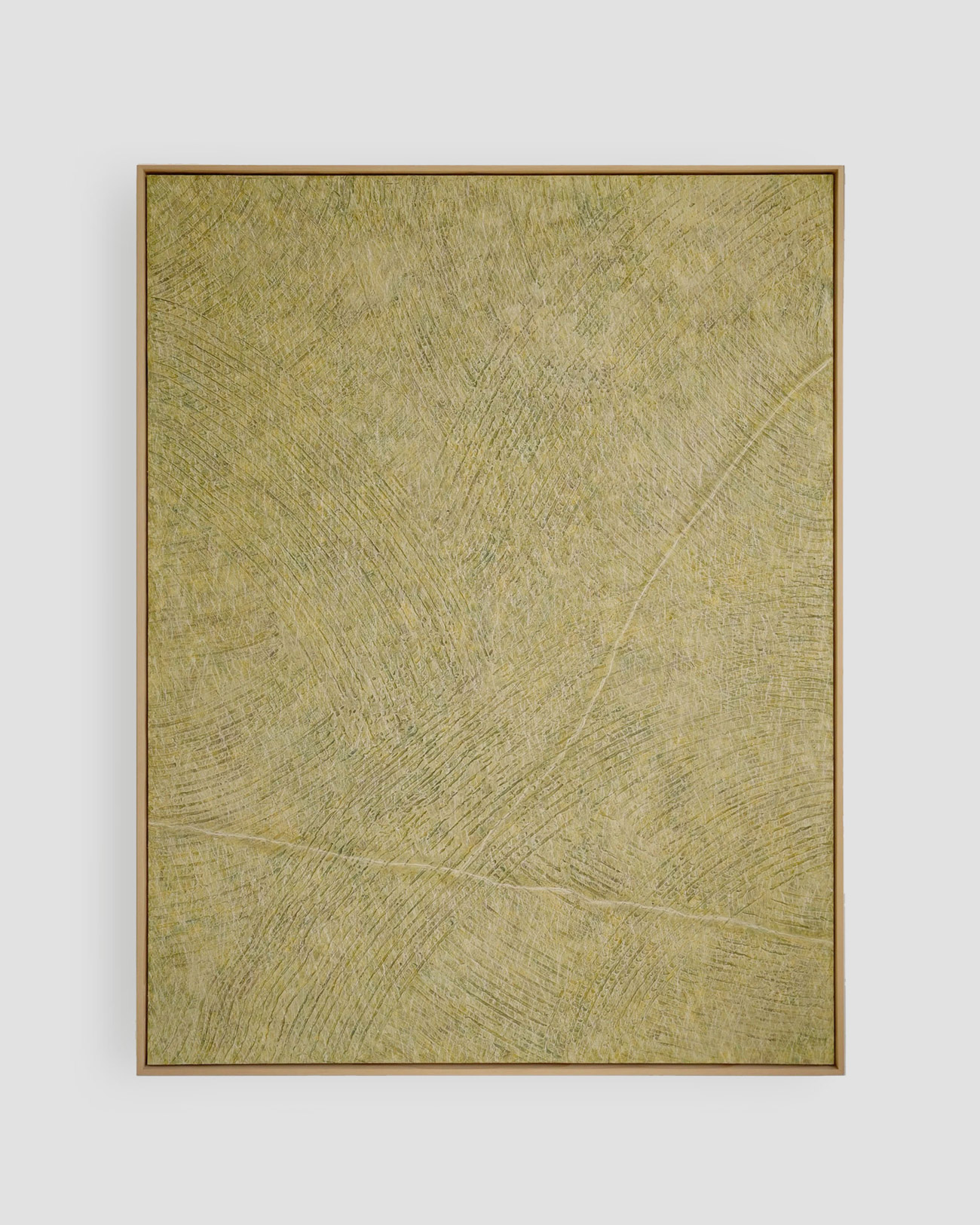 Woo Byoung Yun, Superposition No.23-04-201, 2023, Plaster & gouache on wood panel, 145.5 x 112.1 cm