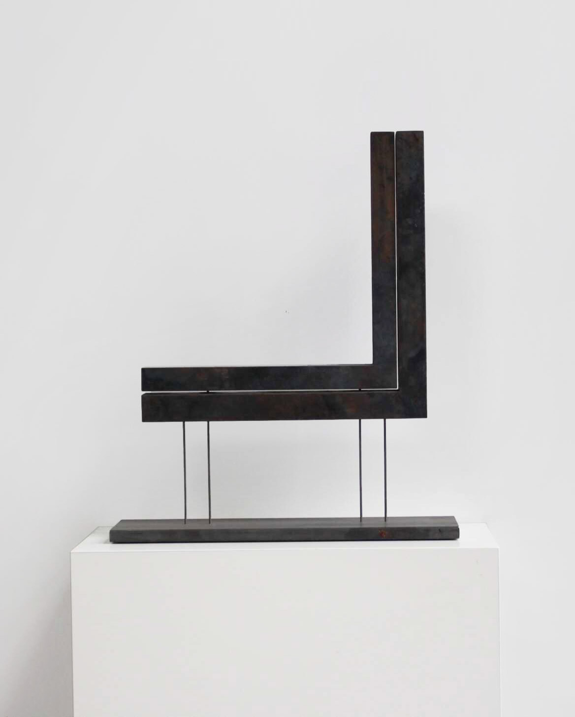 Minimalist Steel Sculpture by Jürgen Heinz