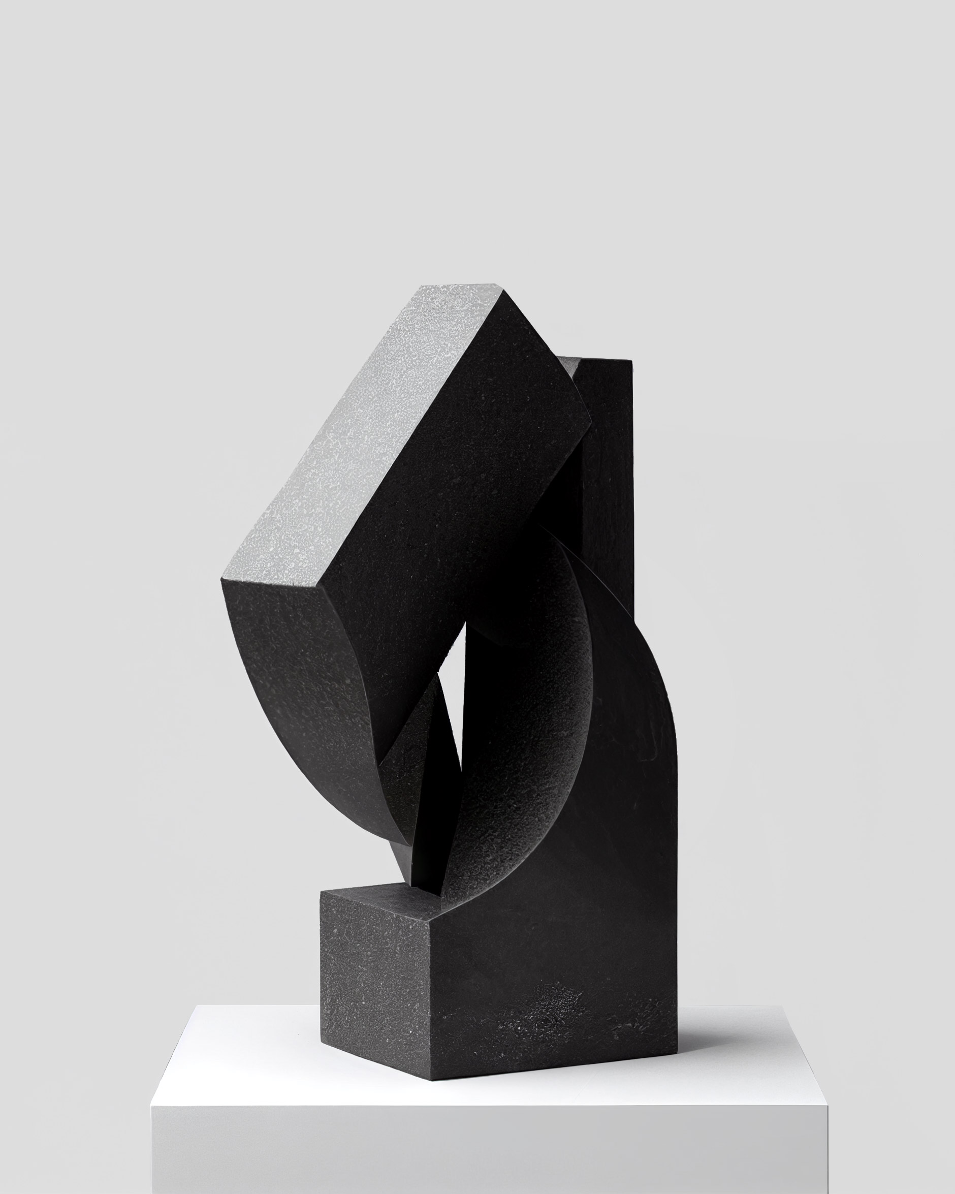Black Minimalist Abstract Sculpture