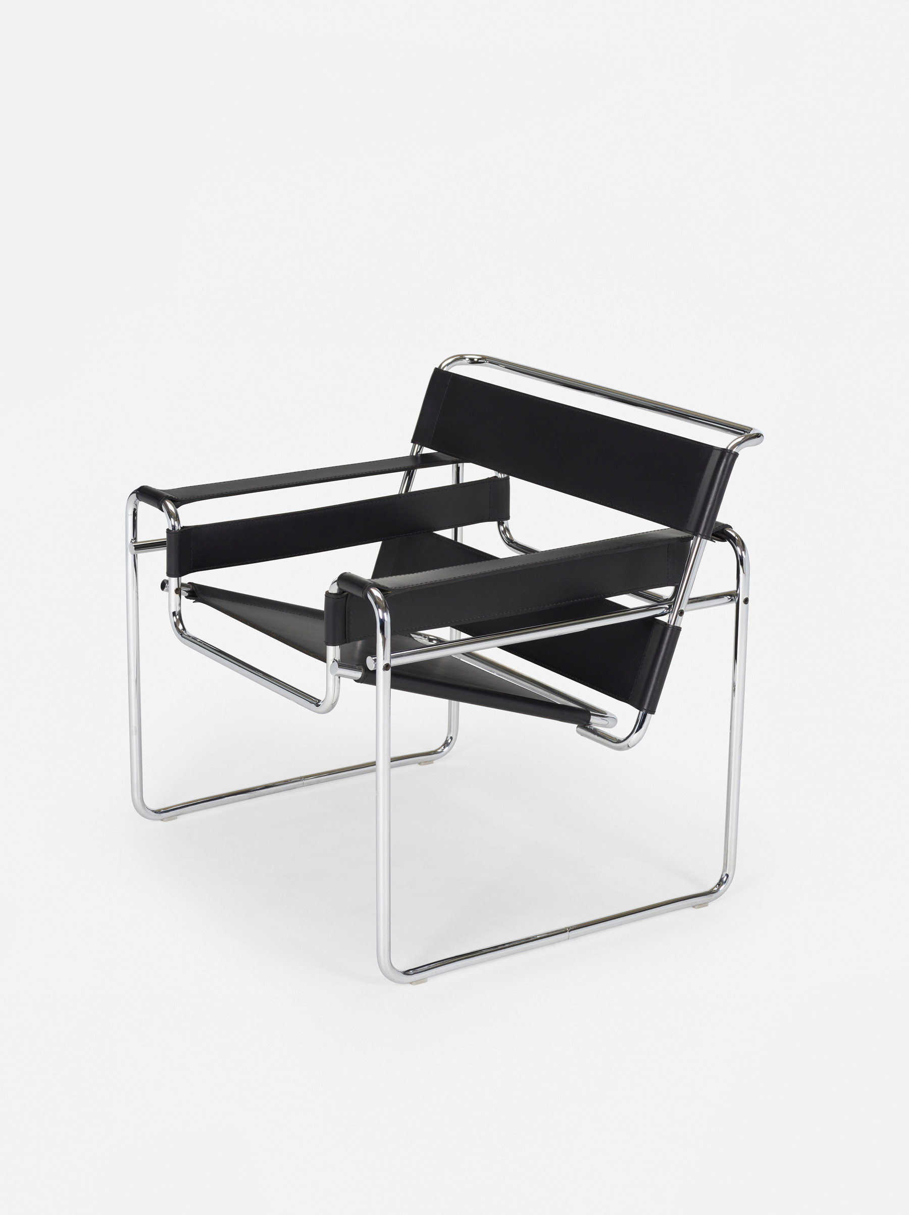 Marcel Breuer, Wassily chair, KnollStudio, Hungary, 1925 / c. 1990, chrome-plated steel, leather, 74 × 79 × 69 cm © Image Copyright by Wright Auction
