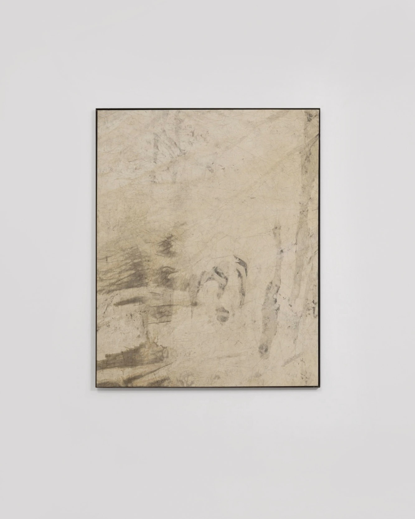 Leonardo Anker Vandal, Adagio (Floating Notes), tea and acrylic on cotton canvas, 150cm x 120cm © The Artist, Image Courtesy Cadogan Gallery