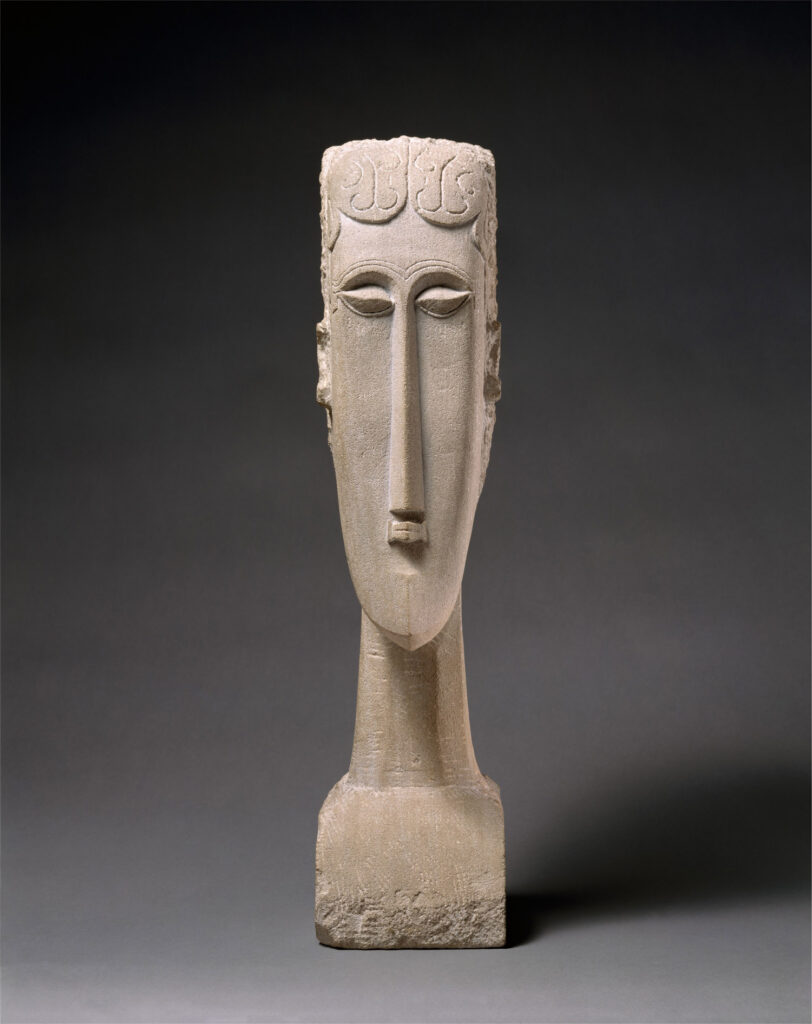 Amedeo Modigliani, Woman's Head, 1912, Limestone, 68.3 × 15.9 × 24.1 cm, Image Courtesy The Metropolitan Museum of Art, New York, NY, USA and Public Domain