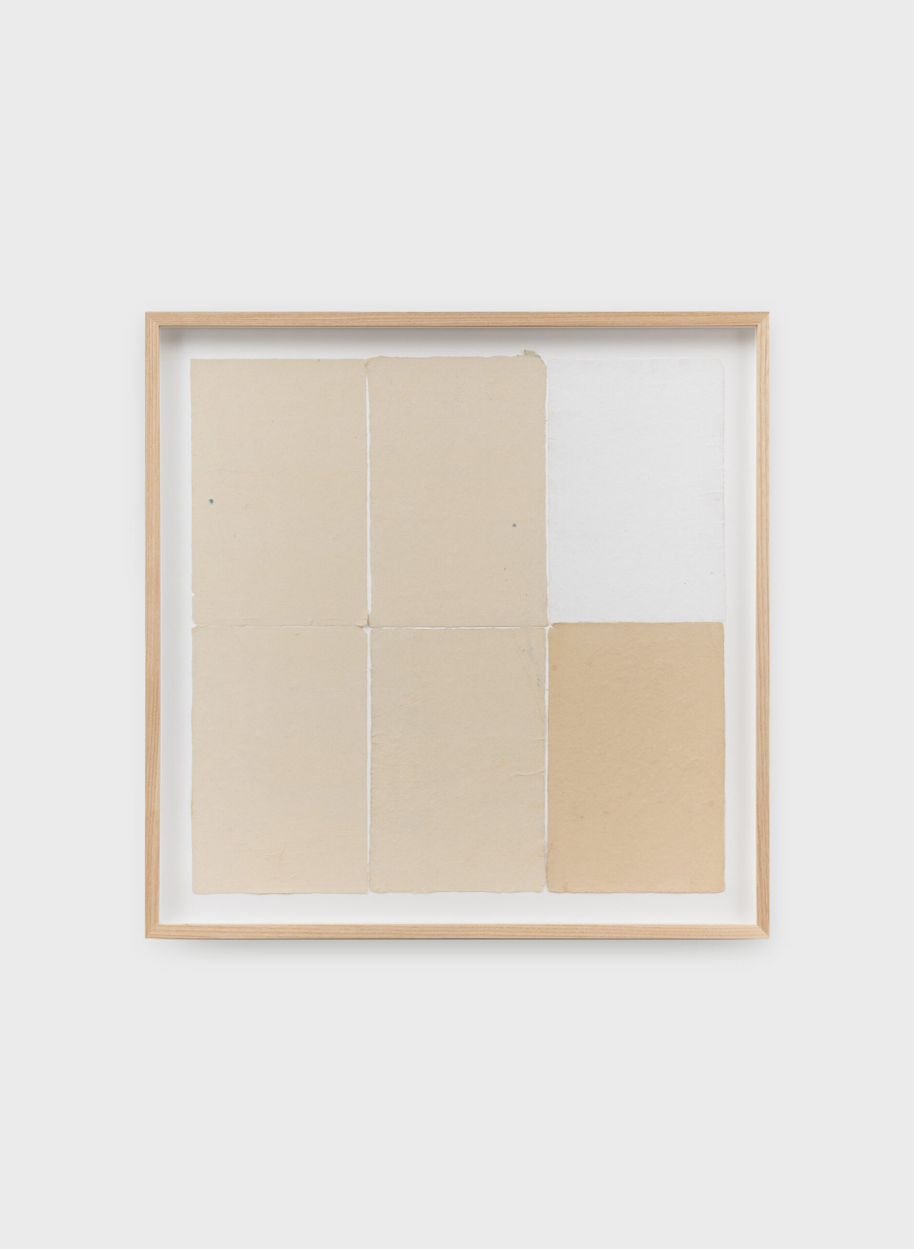 Ethan Cook, Five alabasters, white, 2020, Handmade pigmented paper, 50.2 x 49.5 cm © The Artist, Image Courtesy Nino Mier Gallery
