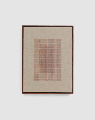 Rachel DuVall, Madder on Madder Dash, 2021, Hand-woven linen, natural dye-derived watercolor, linen, ca. 45 x 60cm © The Artist