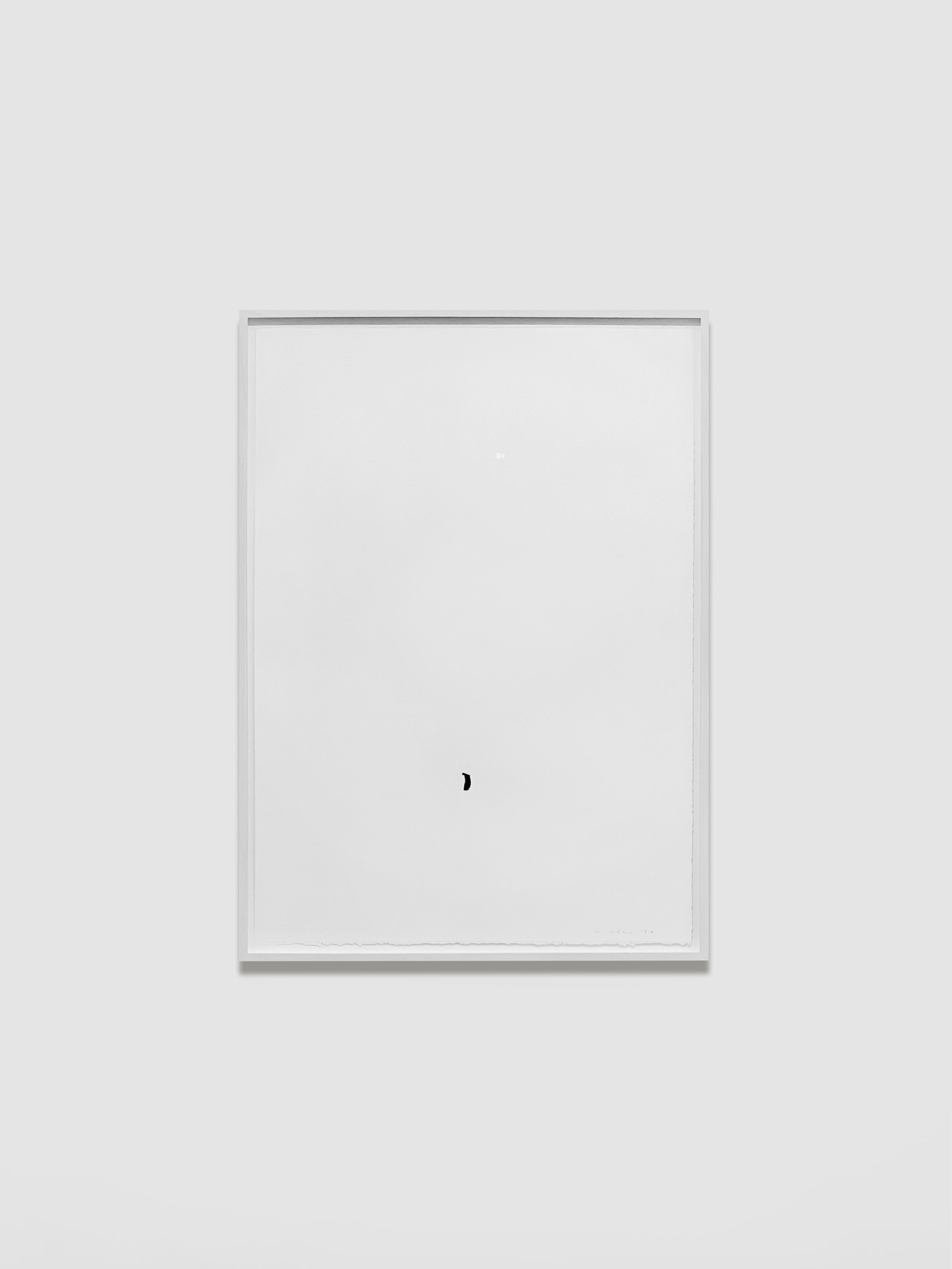 Lee Ufan, Correspondance, 1994, charcoal on hand-made paper, 91 x 63.5cm
