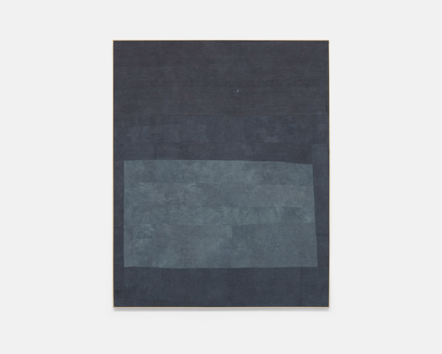 Lawrence Calver, Deep Blue, 2020, Dyed and stitched wool, 270 x 219 cm © The Artist, Image Courtesy Simchowitz Gallery