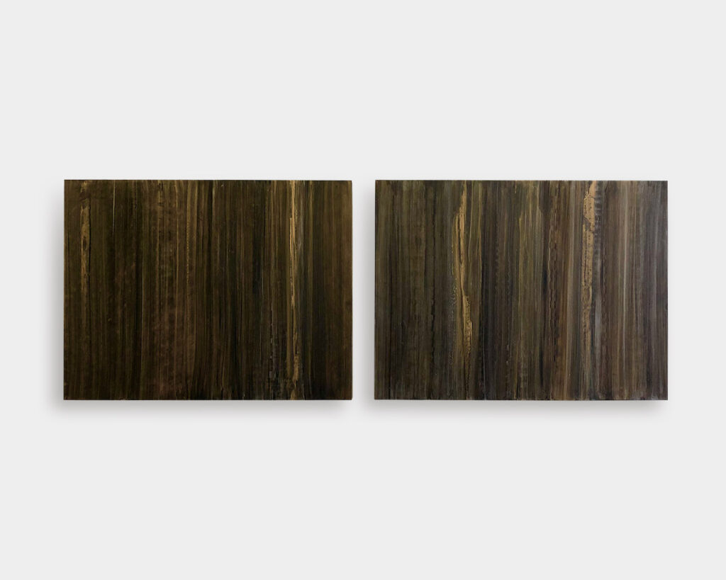 Ginny Fox, C23-3, 2023, acrylic on two panels, ca. 45,7 x 61 x 5 cm each panel © The Artist