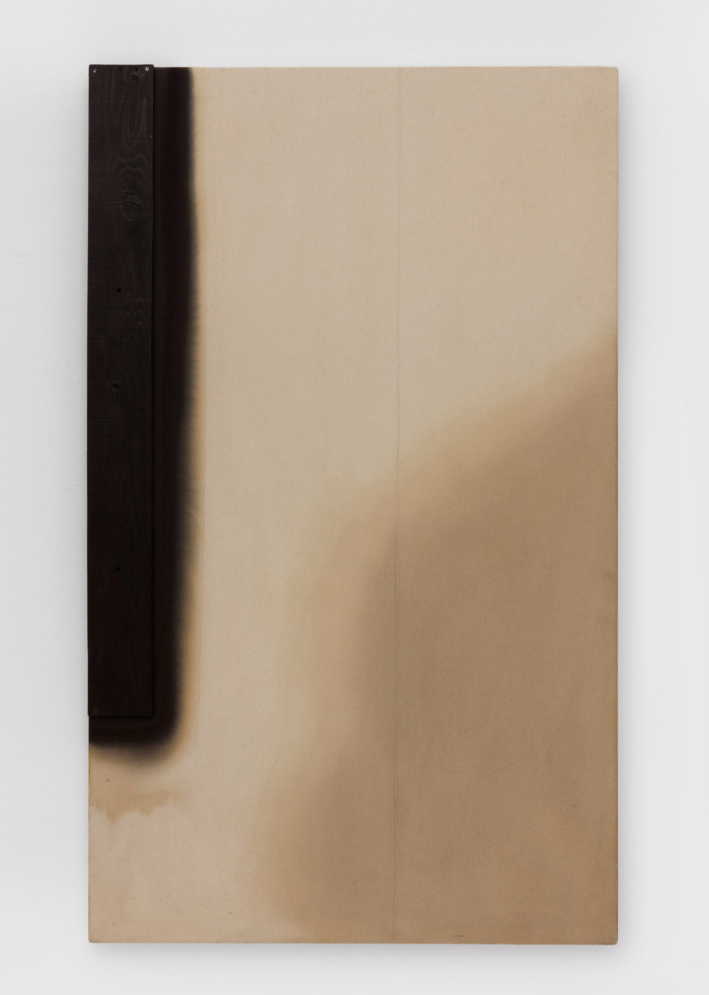 Koji Enokura, Intervention (Story—No. 44), 1991, Acrylic on cotton, wood plank, 162 x 97 cm © The Artist, Image Courtesy Blum Gallery