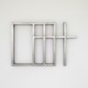 James William Murray. Cross From Emerging #4. 2022. steel brazed with brass. 40 × 59 × 6 cm