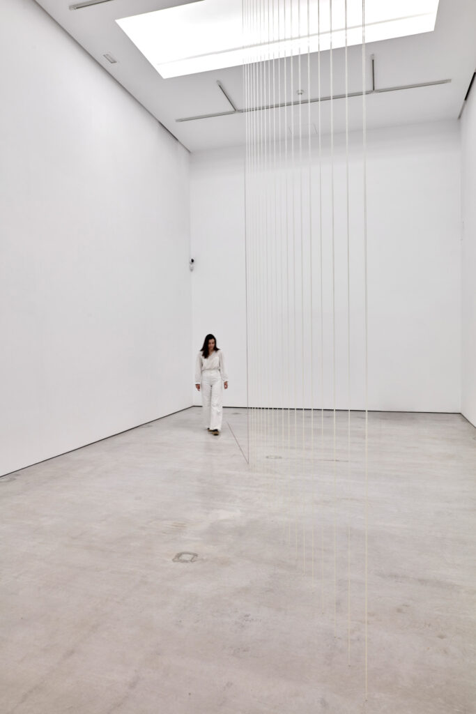 Installation View of Fred Sandback at Galería Cayón Madrid © Image Coutesy the gallery