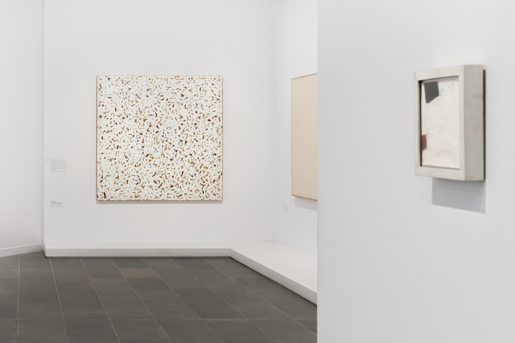Exhibition view of "Le regard en acte" at Musée de l'Orangerie © Robert Ryman, Photography: Aesence/ Sarah Dorweiler