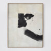Alexandra Yan Wong, Untitled 01 (Black on White), 2024, Acrylic, stain, ink, calligraphy paper, polymer binder on canvas, 100x80cm on view at gallery 57 © The Artist