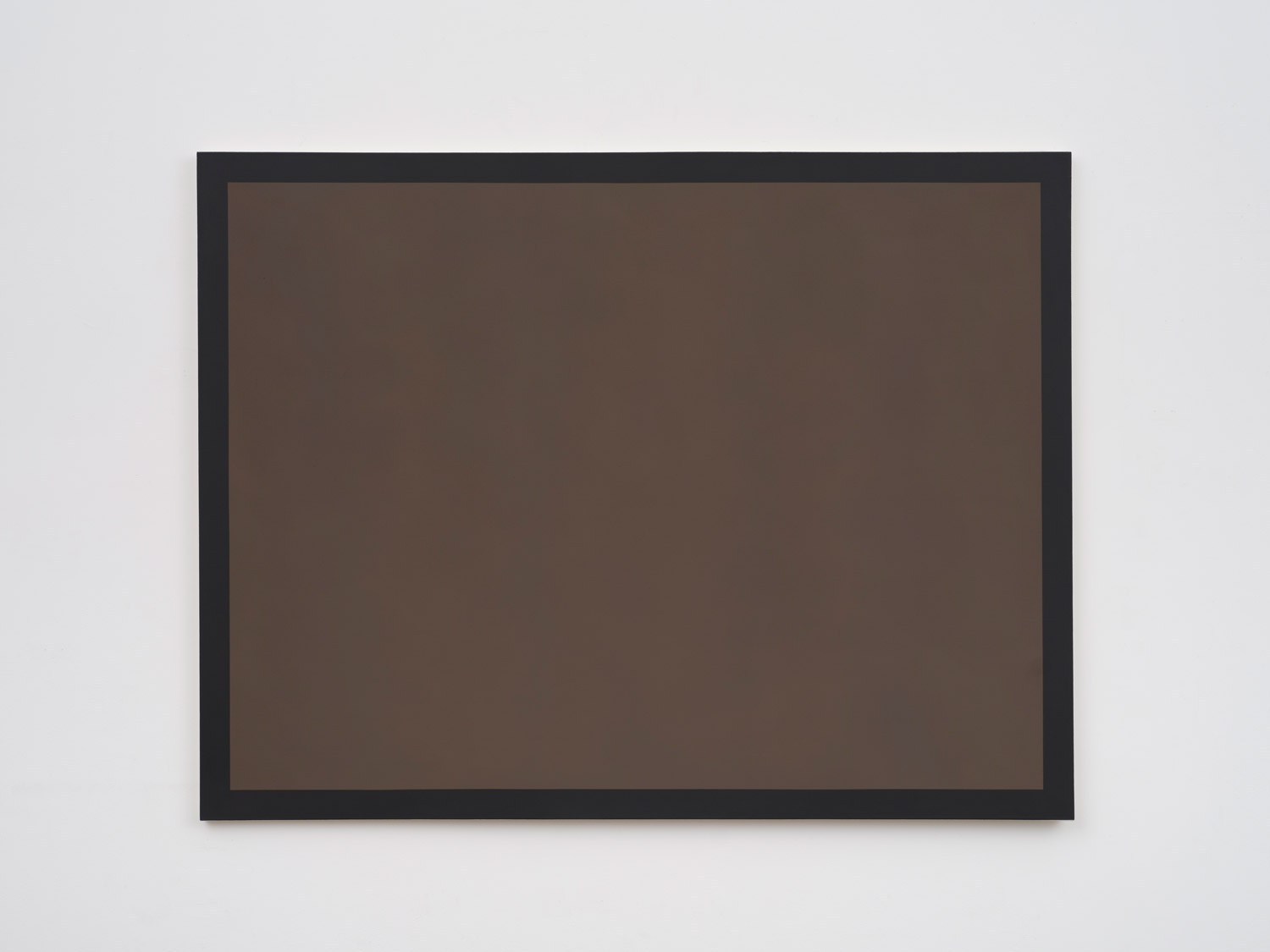 Peter Joseph, Dark Grey Colour with Black Grey, Border (1978), Acrylic on cotton duck, 157.3 x 205.6 x 3.7 cm, 61 7/8 x 81 x 1 1/2 in © Peter Joseph, courtesy Lisson Gallery