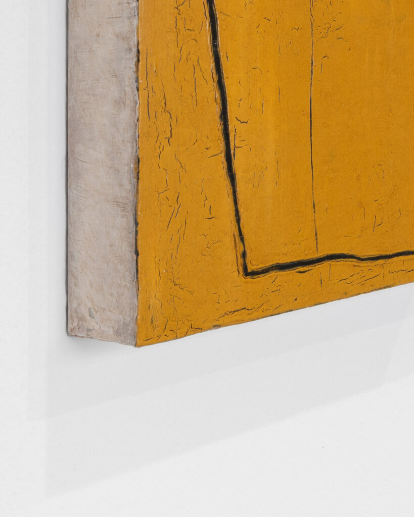 Detail of Enrich.R's DOUBT 12, 2024, mixed media, 55 x 46 x 7.5 cm. Photography Sarah Dorweiler / Aesence