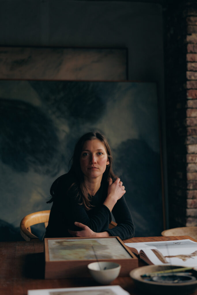 Portrait of Nuria Maria in her studio © Richard Gaston. Image Courtesy of Cadogan Gallery