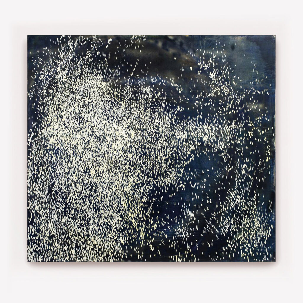 Sam Lock, The Start of Everywhere, mixed media on canvas, 200 x 220 cm © The Artist, Image Courtesy Anima Mundi Gallery