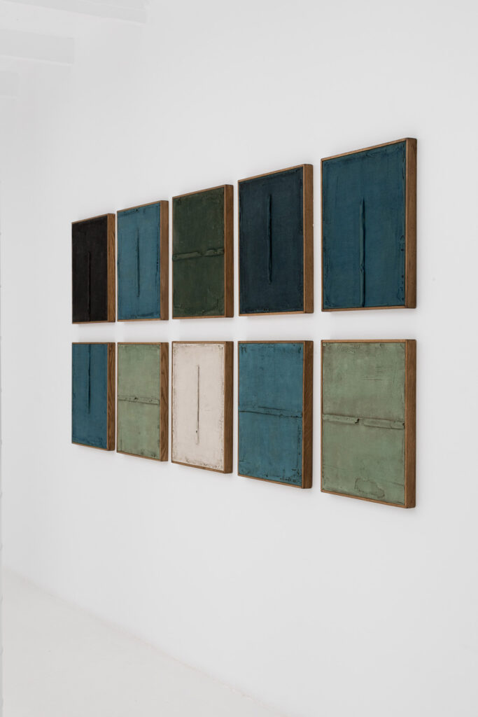 Installation view of Antonia Ferrer "T-10" on view at Alzueta Sèneca, May 2025 © The Artist, Image Courtesy Alzueta Gallery