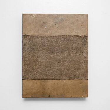 Clara Lemos, The Art of Silence #8, 2024, Acrylic, ink, spray paint, marble dust, gauze on canvas, 14” x 11” (approx. 35,6 cm x 28 ) © The Artist