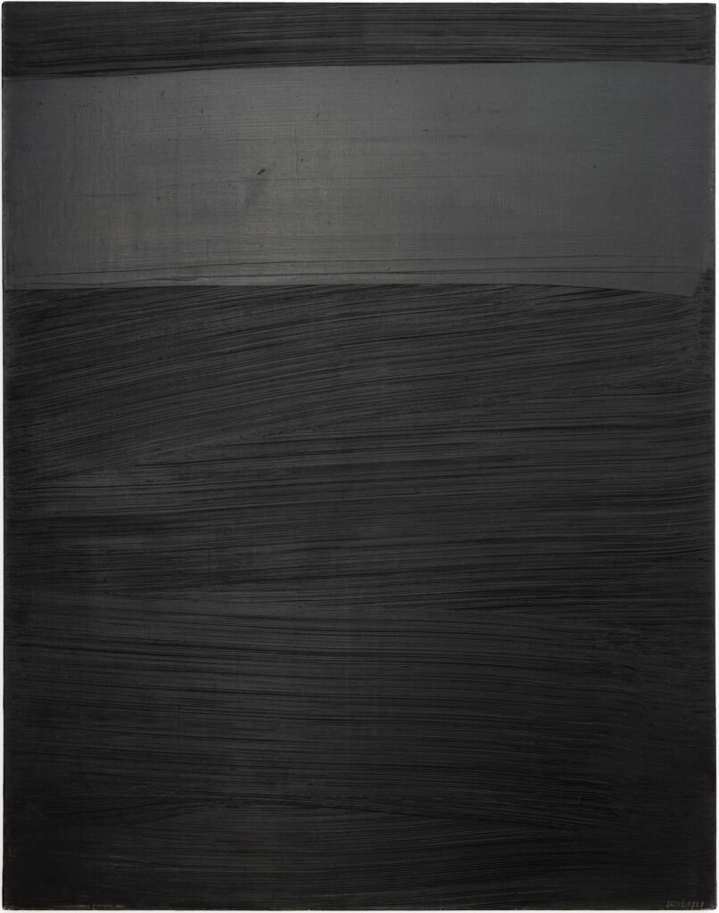 Pierre Soulages, Peinture 162 x 127 cm, 14 avril 1979, 1979, huile sur toile, 162 x 127 cm, Montpellier, Musée Fabre, donation Pierre et Colette Soulages, 2005, inv. 2005.12.14 © Musée Fabre de Montpellier Méditerranée Métropole / photographie Frédéric Jaulmes - Reproduction interdite sans autorisation.