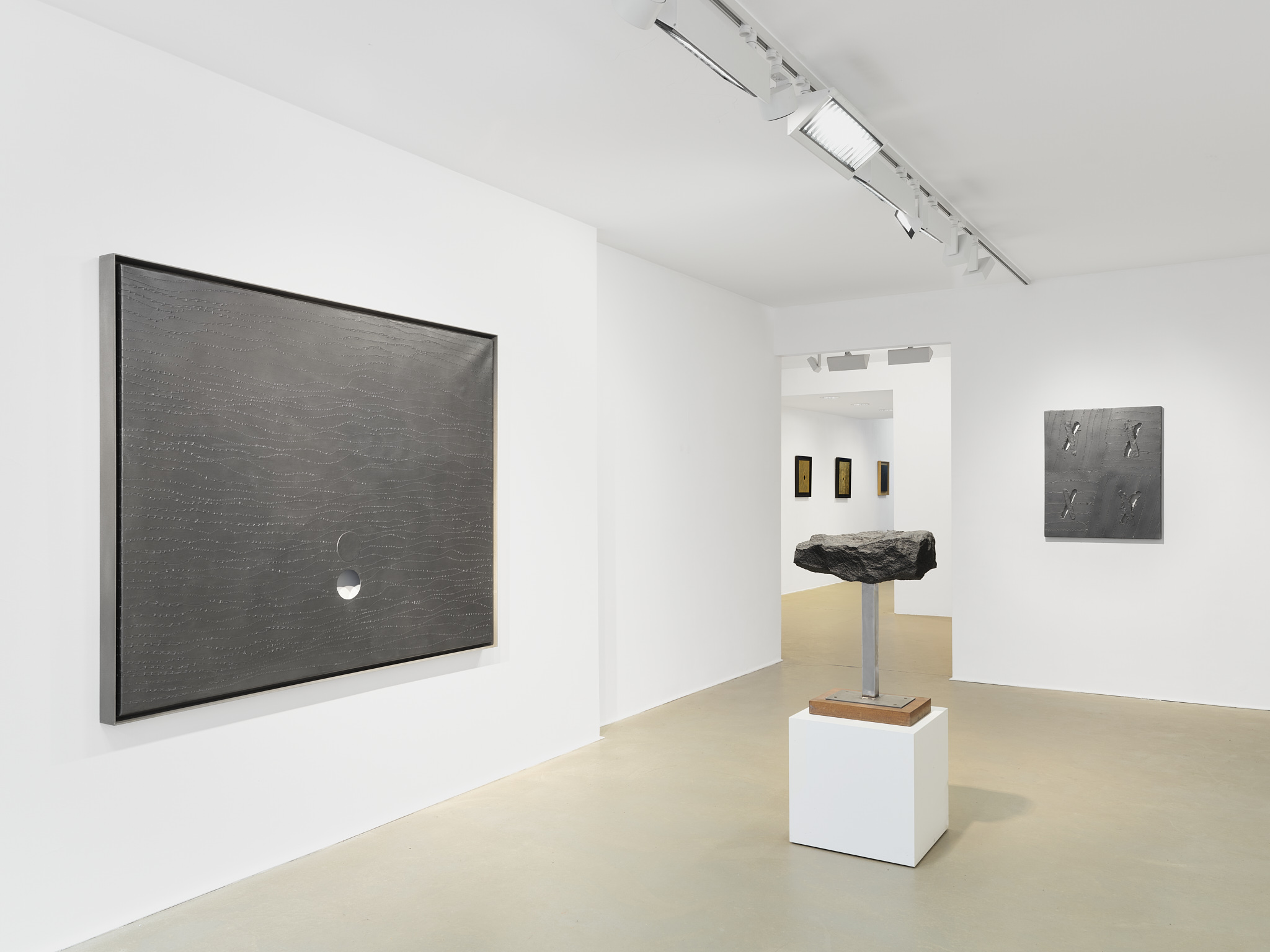 Installation View of Phase Conception by Nobuo Sekine at Stephane Simoens Contemporary Fine Art, 2025 © The Artist, Image Courtesy Stephane Simoens Contemporary Fine Art, Photography by We Document Art 