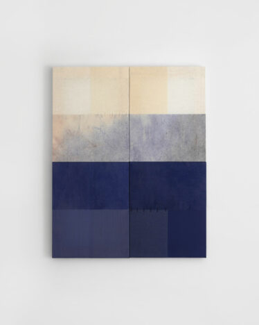 Blanca Nieto, Horizonte, 2025, Silk, gauze, tarlatan, cords, and pigment on stretcher frame, 82 x 66 cm © The Artist
