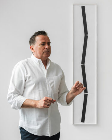 Frank Gerritz in his studio. Photography by Sarah Dorweiler / Aesence