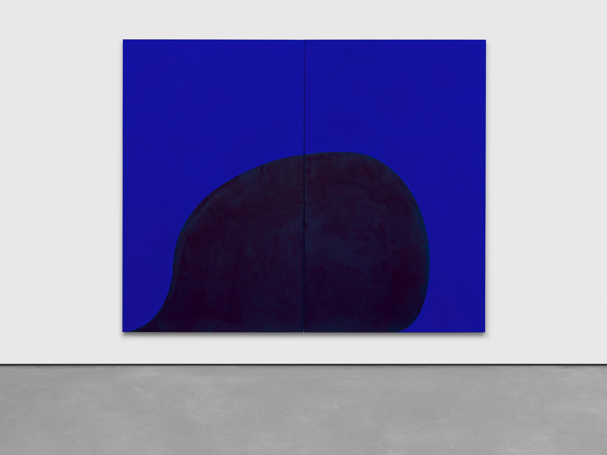 Suzan Frecon two blues 1, 2024, Oil on linen © Suzan Frecon/Artists Rights Society (ARS), New York, Courtesy the artist and David Zwirner