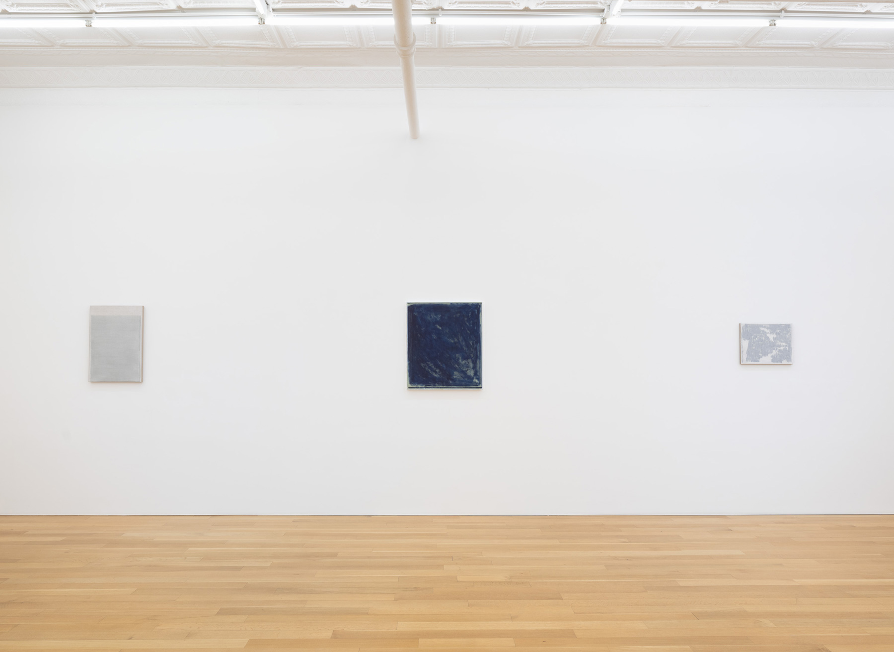 Installation View of "Pink Dust" by John Zurier at Peter Blum Gallery New York, 2025 © The Artist, Image Courtesy Peter Blum Gallery