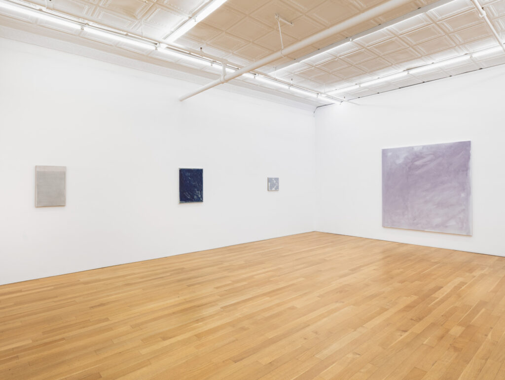 Installation View of "Pink Dust" by John Zurier at Peter Blum Gallery New York, 2025 © The Artist, Image Courtesy Peter Blum Gallery
