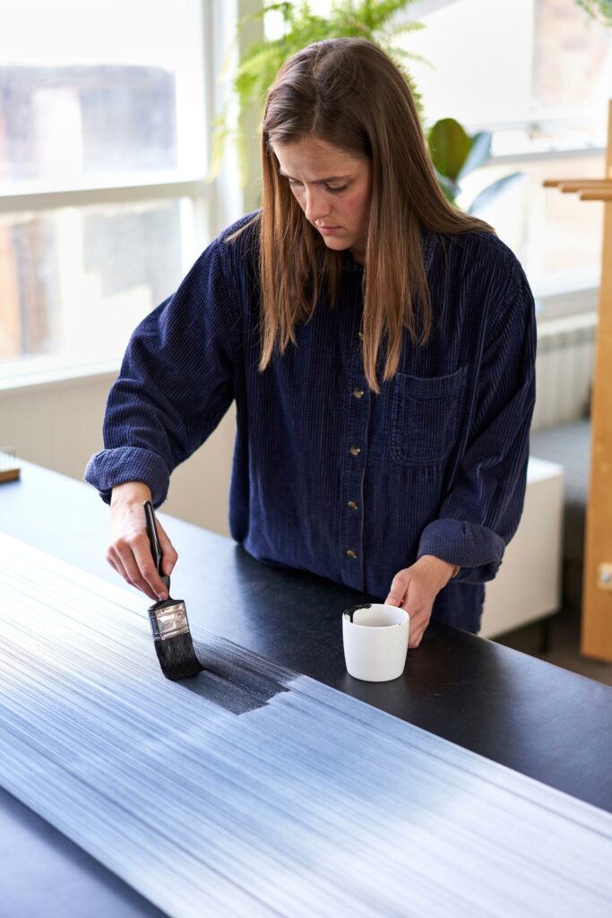 Line Nilsen in her studio. Photography by Reece Straw